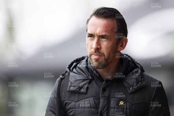 110426 - Newport County v Harrogate Town - Sky Bet League 2 - Newport County manager Christian Fuchs ahead of kick off