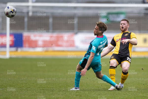 110426 - Newport County v Harrogate Town - Sky Bet League 2 - Lee Jenkins of Newport County