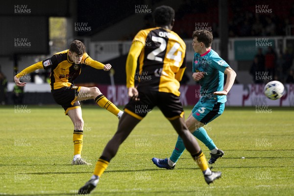 110426 - Newport County v Harrogate Town - Sky Bet League 2 - Joe Thomas of Newport County scores his sides second goal
