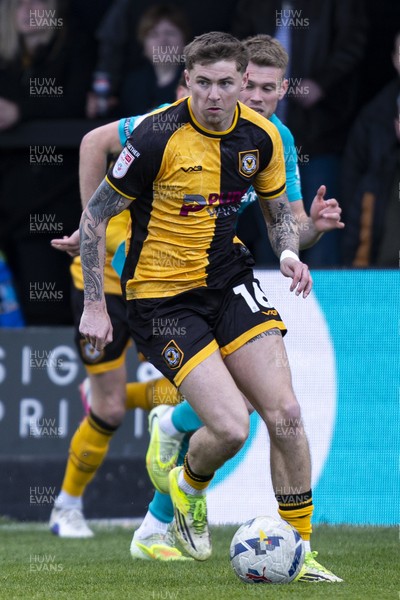110426 - Newport County v Harrogate Town - Sky Bet League 2 - James Crole of Newport County in action