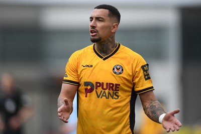 150325 - Newport County v Harrogate Town - Sky Bet League 2 - Courtney Baker-Richardson of Newport County