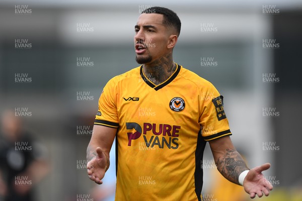 150325 - Newport County v Harrogate Town - Sky Bet League 2 - Courtney Baker-Richardson of Newport County