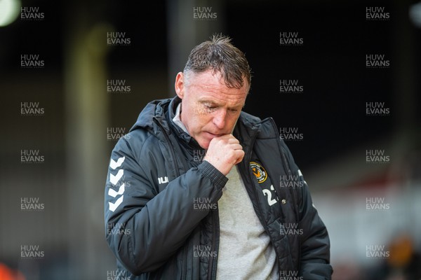 250423 - Newport County v Harrogate Town - Sky Bet League 2 - Graham Coughlan manager of Newport County