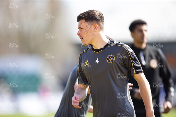 150423 - Newport County v Hartlepool United - Sky Bet League 2 - Sam Bowen of Newport County during the warm up