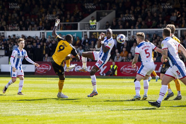 150423 - Newport County v Hartlepool United - Sky Bet League 2 - Omar Bogle of Newport County scores his sides first goal