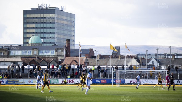 150423 - Newport County v Hartlepool United - Sky Bet League 2 - A general view of Rodney Parade during the second half 