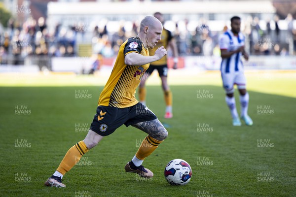 150423 - Newport County v Hartlepool United - Sky Bet League 2 - James Waite of Newport County in action