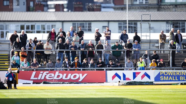 150423 - Newport County v Hartlepool United - Sky Bet League 2 - Newport County fans on the terrace 