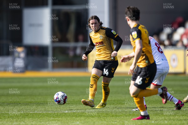 150423 - Newport County v Hartlepool United - Sky Bet League 2 - Aaron Lewis of Newport County in action