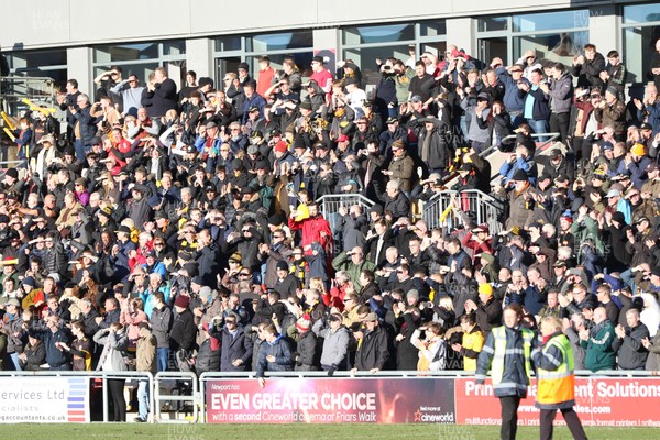 070118 - Newport County v Leeds United, Emirates FA Cup Round 3 - Newport County fans celebrates at the end of the match