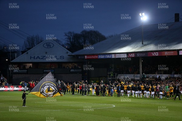 060119 - Newport County v Leicester City - FA Cup 3rd Round - The teams walk onto the pitch