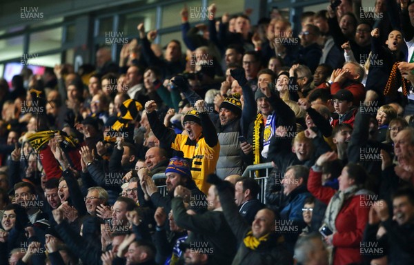 060119 - Newport County v Leicester City - FA Cup 3rd Round - Newport fans celebrate their second goal