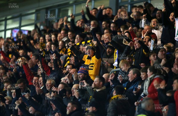 060119 - Newport County v Leicester City - FA Cup 3rd Round - Newport fans celebrate their second goal