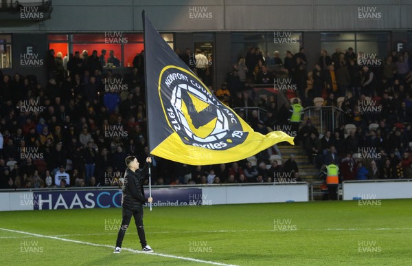 060119 - Newport County v Leicester City, FA Cup Third Round - Newport County flag at the start of the match