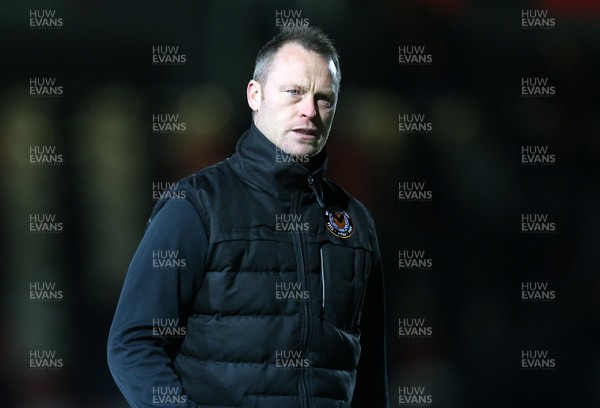 040220 - Newport County v Leicester City U21s - Leasingcom Trophy - Newport County Manager Michael Flynn at full time