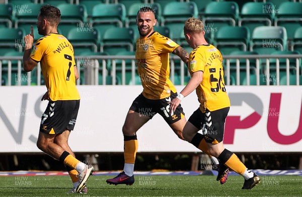 040921 - Newport County v Leyton Orient - SkyBet League Two - Dom Telford of Newport County celebrates scoring a goal