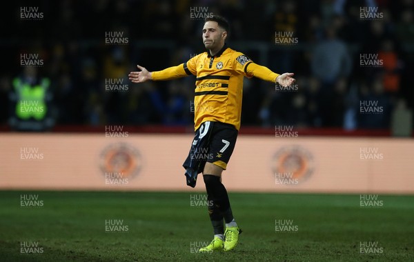 160219 - Newport County v Manchester City - FA Cup 5th Round - Robbie Willmott of Newport County thanks the fans at full time
