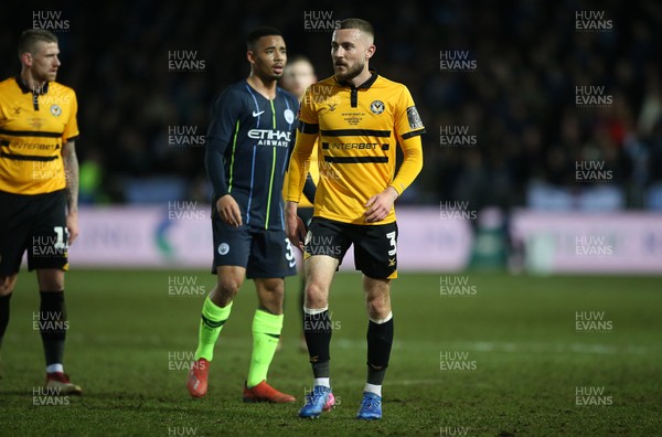 160219 - Newport County v Manchester City - FA Cup 5th Round - Dan Butler of Newport County