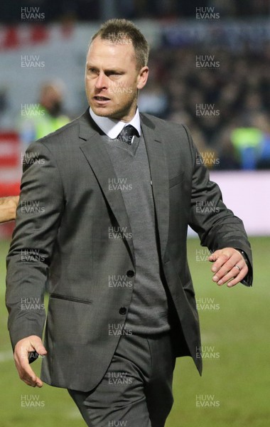 160219 - Newport County v Manchester City, FA Cup Fifth Round - Newport County manager Michael Flynn at the end of the match