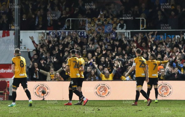 160219 - Newport County v Manchester City, FA Cup Fifth Round - Newport County players take the applause from the fans at the end of the match