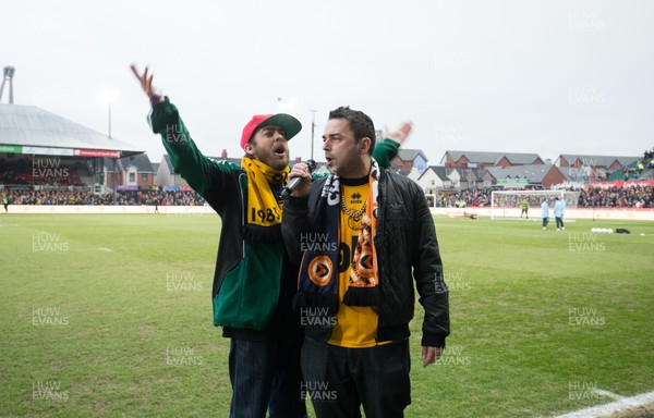 160219 - Newport County v Manchester City, FA Cup Fifth Round - Goldie Lookin Chain perform before kick off