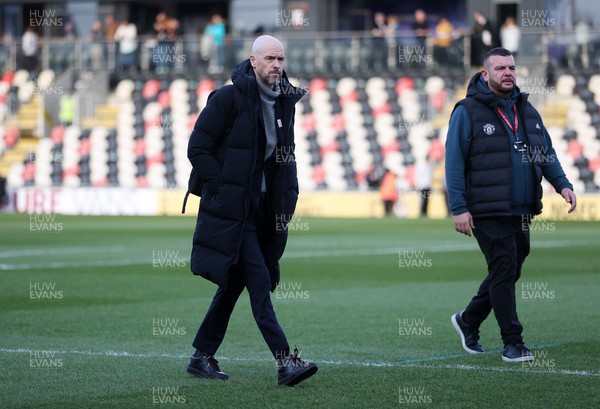 280124 - Newport County v Manchester United - FA Cup, Fourth Round - Manchester United Manager Erik ten Hag arrives at the ground