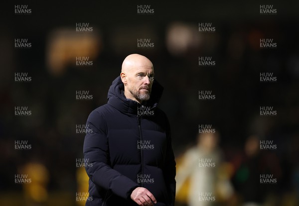 280124 - Newport County v Manchester United - FA Cup, Fourth Round - Manchester United Manager Erik ten Hag 