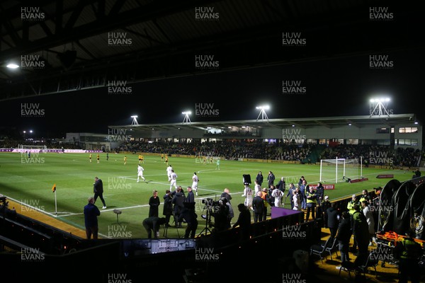 280124 - Newport County v Manchester United - FA Cup, Fourth Round - A general view of Rodney Parade as Manchester United run out for the second half