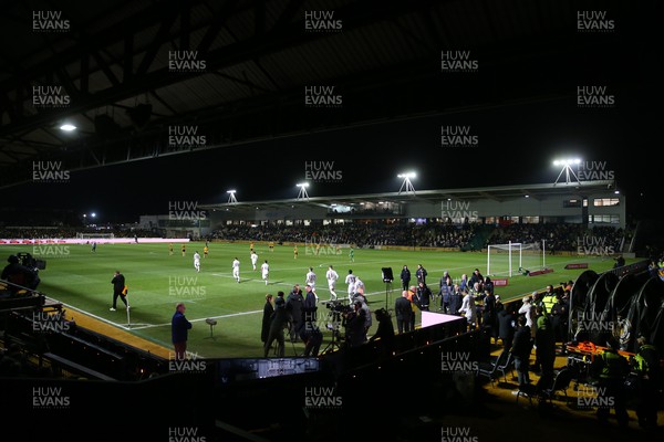 280124 - Newport County v Manchester United - FA Cup, Fourth Round - A general view of Rodney Parade as Manchester United run out for the second half
