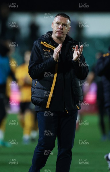 280124 - Newport County v Manchester United, FA Cup Fourth Round - Newport County manager Graham Coughlan at the end of the match