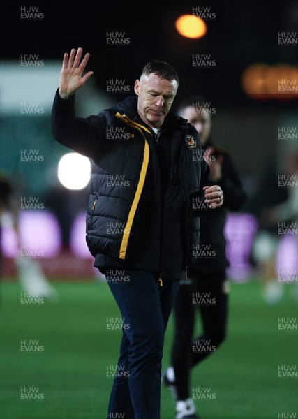 280124 - Newport County v Manchester United, FA Cup Fourth Round - Newport County manager Graham Coughlan at the end of the match
