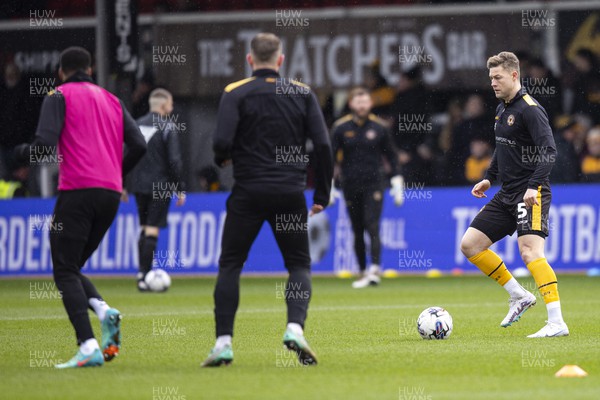 020324 - Newport County v Mansfield Town - Sky Bet League 2 - James Clarke of Newport County during the warm up