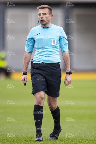 020324 - Newport County v Mansfield Town - Sky Bet League 2 - Referee Adam Herczeg during the first half