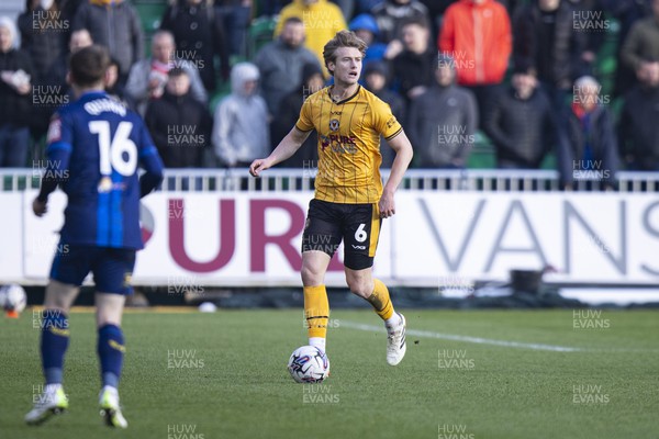 020324 - Newport County v Mansfield Town - Sky Bet League 2 - Declan Drysdale of Newport County in action