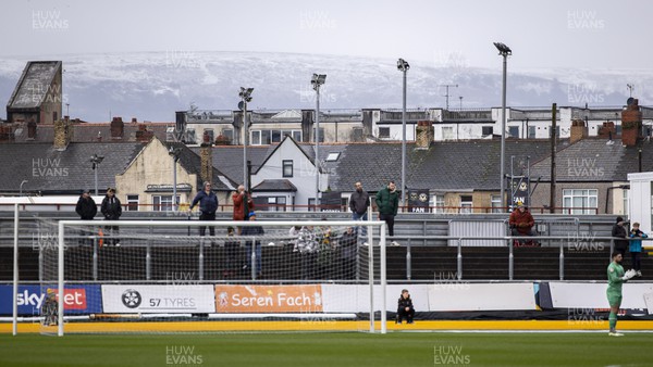 020324 - Newport County v Mansfield Town - Sky Bet League 2 - Snow on the hills behind Rodney Parade