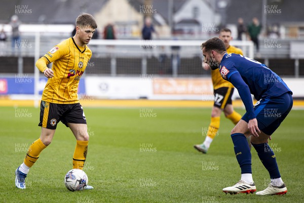 020324 - Newport County v Mansfield Town - Sky Bet League 2 - Lewis Payne of Newport County in action