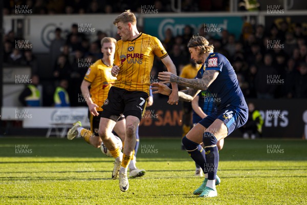 020324 - Newport County v Mansfield Town - Sky Bet League 2 - Will Evans of Newport County in action