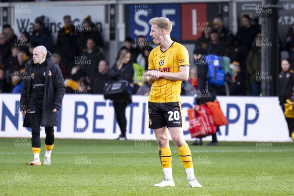 020324 - Newport County v Mansfield Town - Sky Bet League 2 - Harry Charsley of Newport County at full time