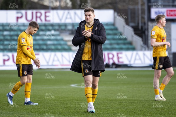 020324 - Newport County v Mansfield Town - Sky Bet League 2 - James Clarke of Newport County at full time