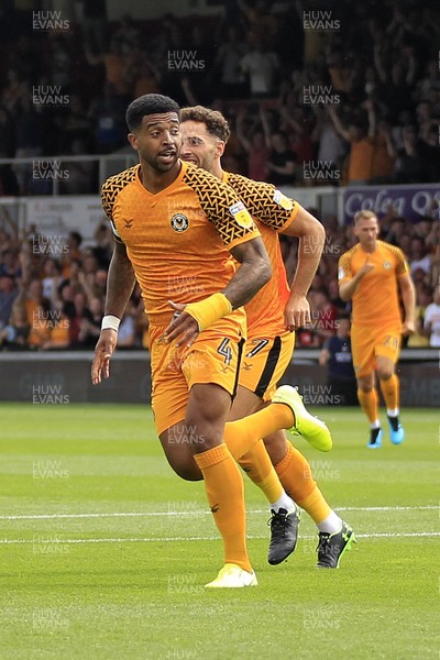 030819 - Newport County v Mansfield Town, Sky Bet League 2 - Joss Labadie of Newport County celebrates scoring his side's first goal