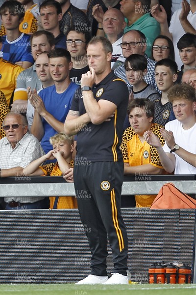 030819 - Newport County v Mansfield Town, Sky Bet League 2 - Newport County Manager Michael Flynn during the match