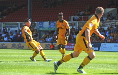 060816 - Newport County v Mansfield Town - Sky Bet League 2 -Jack Compton of Newport County scores goal