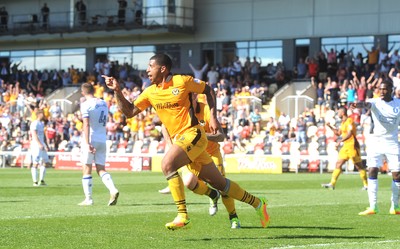 060816 - Newport County v Mansfield Town - Sky Bet League 2 -Joss Labadie of Newport County celebrates his goal