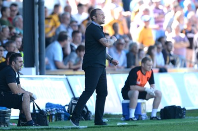 060816 - Newport County v Mansfield Town - Sky Bet League 2 -Newport County manager Warren Feeney