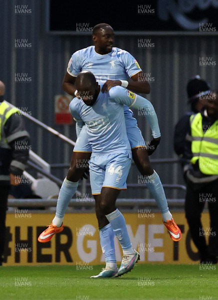 180423 - Newport County v Mansfield Town - SkyBet League Two - Hiram Boateng of Mansfield celebrates scoring a goal
