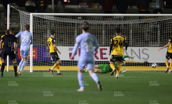180423 - Newport County v Mansfield Town - SkyBet League Two - James Gale of Mansfield scores a goal to make the score 0-2