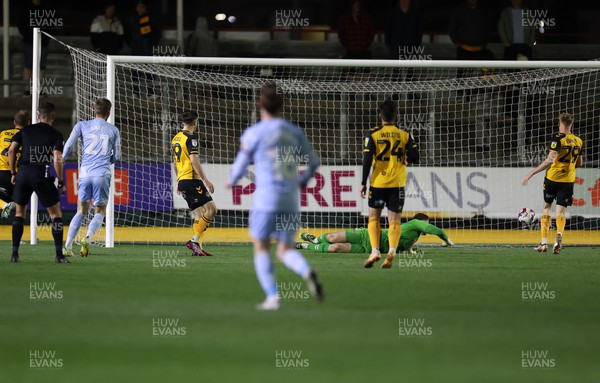 180423 - Newport County v Mansfield Town - SkyBet League Two - James Gale of Mansfield scores a goal to make the score 0-2
