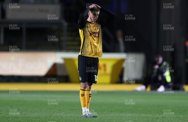 180423 - Newport County v Mansfield Town - SkyBet League Two - Dejected Matthew Baker of Newport County 