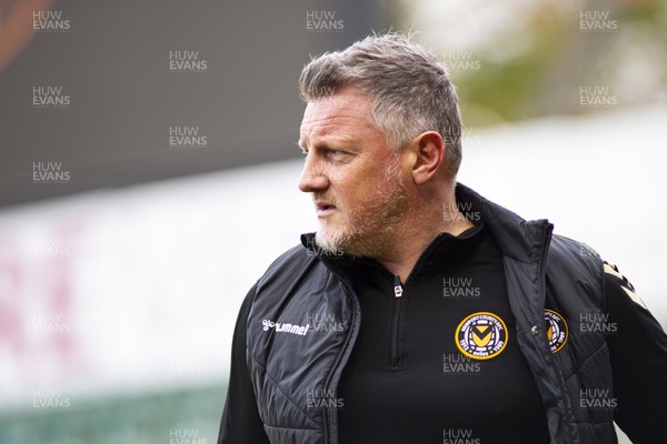 190222 - Newport County v Mansfield Town - Sky Bet League 2 - Newport County assistant manager Wayne Hatswell ahead of kick off