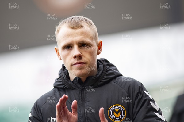 190222 - Newport County v Mansfield Town - Sky Bet League 2 - James Waite of Newport County ahead of kick off